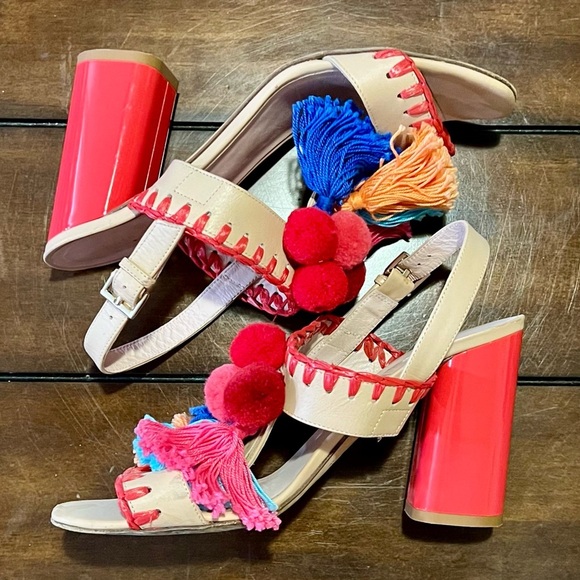 Kate Spade New York Pom Pom Tassel Heels - Picture 3 of 6